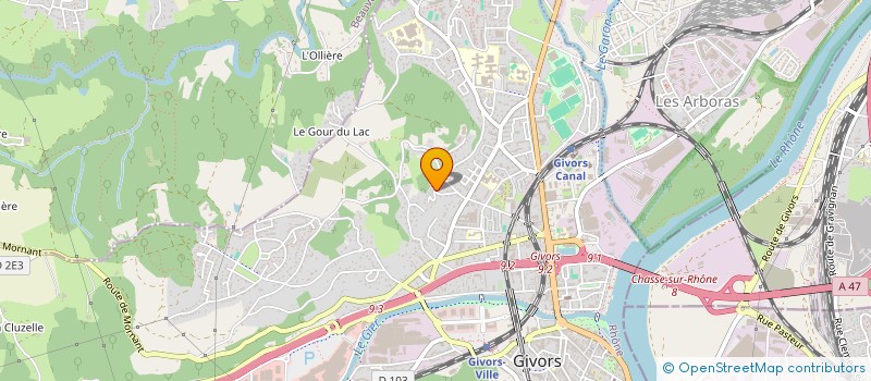 localisation de l'entreprise LOOPING à GIVORS