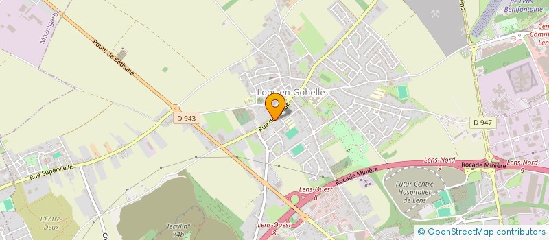 localisation de l'entreprise LOOS DETENTE FOOTBALL EN SALLE  LOOS-EN-GOHELLE