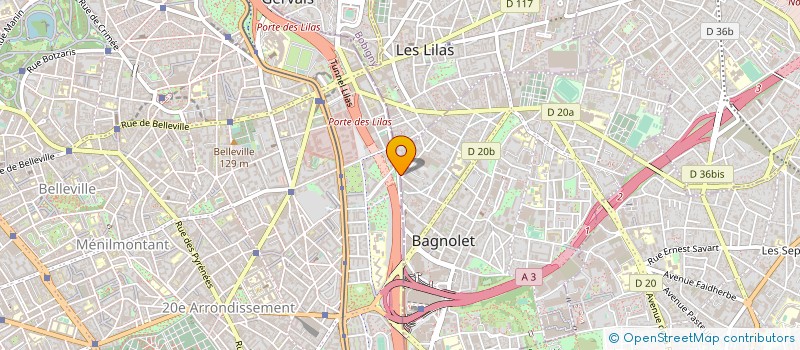 localisation de l'entreprise LOP à BAGNOLET