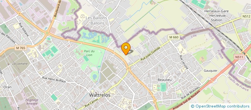 localisation de l'entreprise LOPES ET SANTOS  WATTRELOS