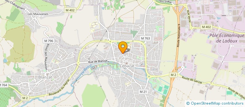 localisation de l'entreprise LOPES INVESTISSEMENT  CEBAZAT