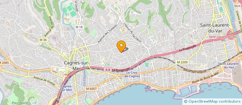 localisation de l'entreprise LOR'AZUR à CAGNES-SUR-MER