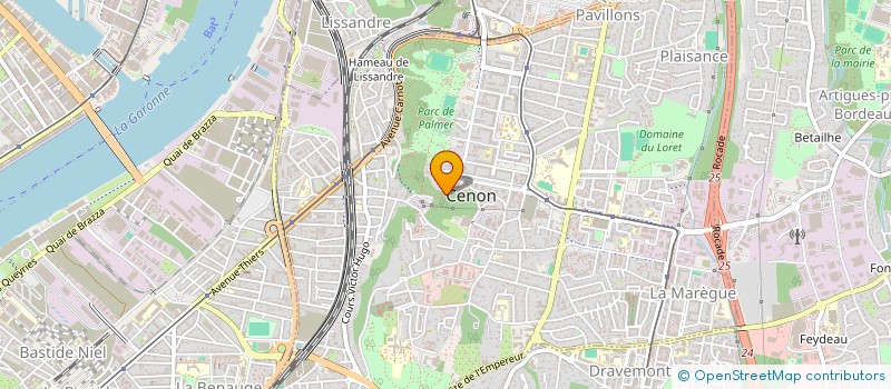 localisation de l'entreprise LORA à CENON