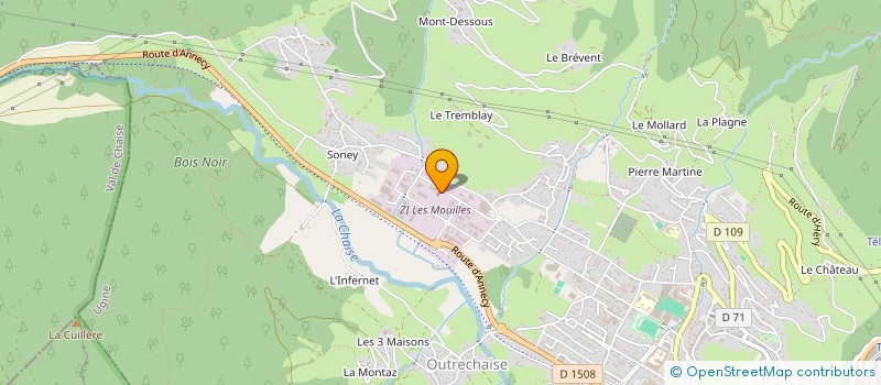 localisation de l'entreprise LORALIA  UGINE