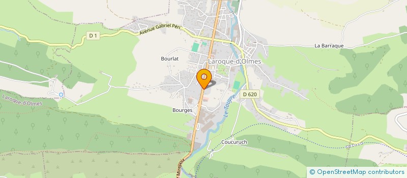 localisation de l'entreprise LORATRANS à LA BASTIDE-SUR-L'HERS