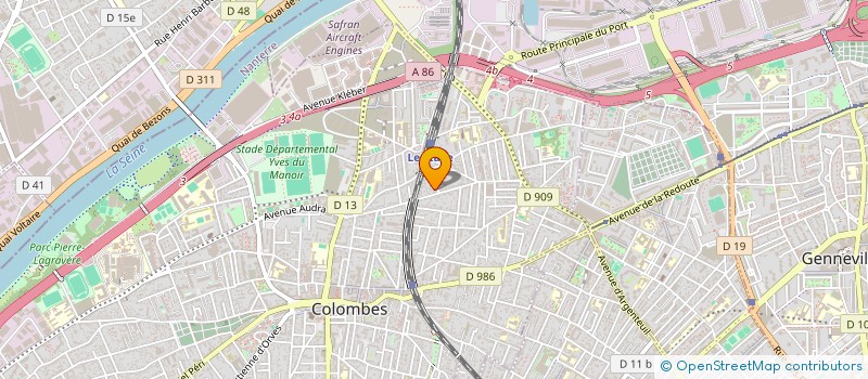 localisation de l'entreprise LORBAN à COLOMBES