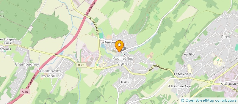localisation de l'entreprise LOREENA à POUILLEY-LES-VIGNES