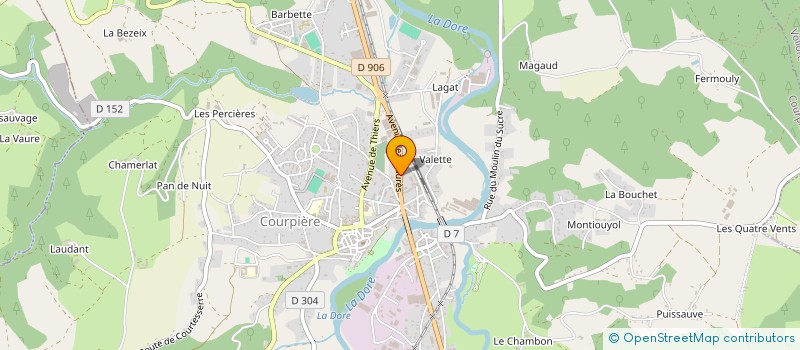 localisation de l'entreprise LORENZINI - ADAM à COURPIERE