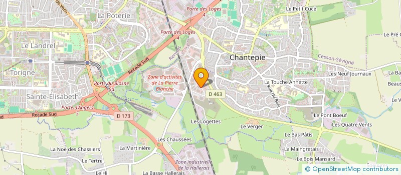 localisation de l'entreprise LORET PHILIPPE EURL à CHANTEPIE