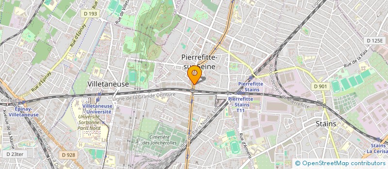 localisation de l'entreprise LORETTA COIFFURE à PIERREFITTE-SUR-SEINE