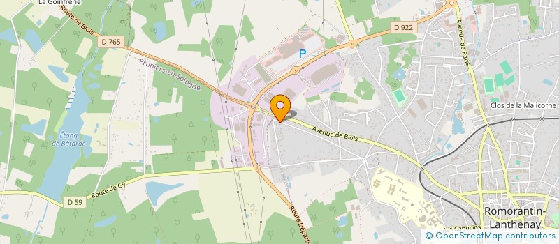 localisation de l'entreprise LOREUX-56  ROMORANTIN-LANTHENAY