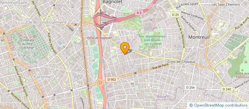 localisation de l'entreprise LORIE à BAGNOLET