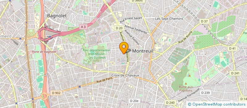 localisation de l'entreprise LORIENNE à MONTREUIL