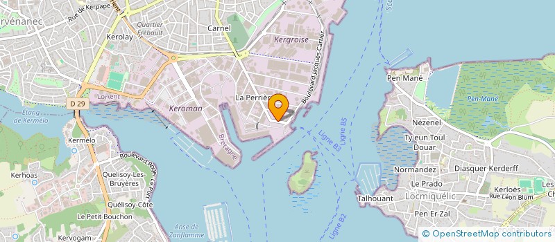 localisation de l'entreprise LORIENT EXPORT à LORIENT