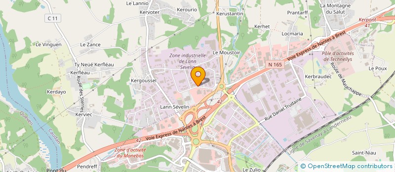 localisation de l'entreprise LORIENT LASER INDUSTRIE à CAUDAN