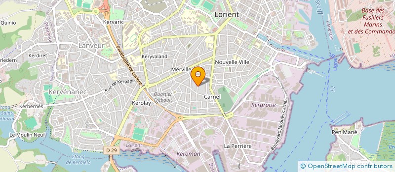 localisation de l'entreprise LORIENT ORTHOPEDIE SPORT ET ARTHROSE (LOSA)  LORIENT