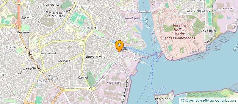 localisation de l'entreprise LORIENTAIS ARMEMENT NAVIGATION à LORIENT