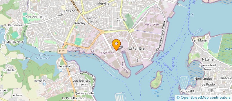 localisation de l'entreprise LORIENTECH à LORIENT