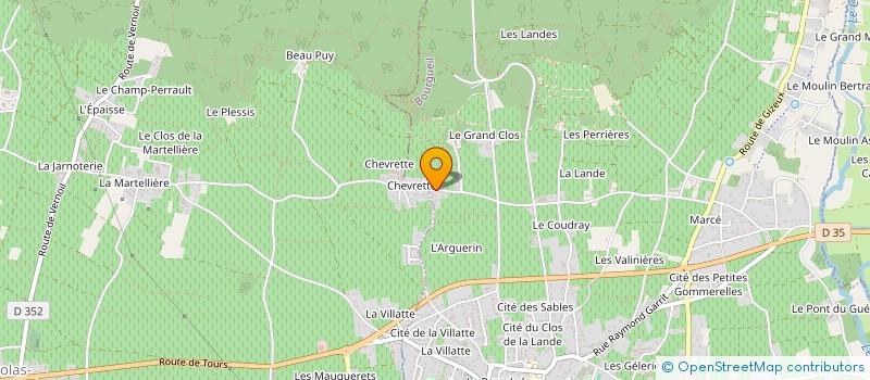 localisation de l'entreprise LORIEUX  BOURGUEIL