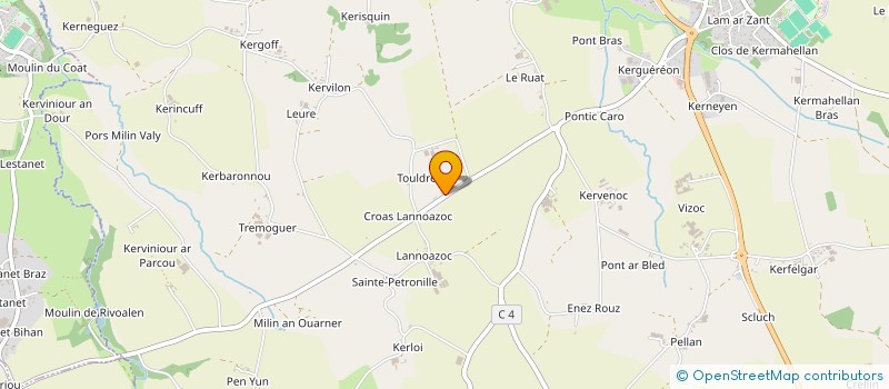 localisation de l'entreprise LORIEUXS CREIS ANIMAL'S & CARADEC  PLOUDANIEL