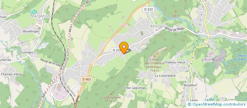 localisation de l'entreprise LORINI PRO  ALLINGES