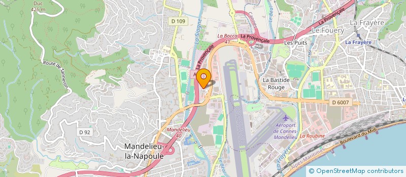 localisation de l'entreprise LORIOT INGENIERIE DES FLUIDES à MANDELIEU-LA-NAPOULE