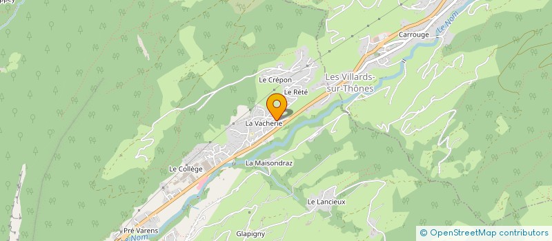 localisation de l'entreprise LORIS ELECTRICITE à THONES