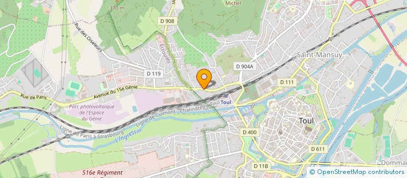 localisation de l'entreprise LORLINE  TOUL