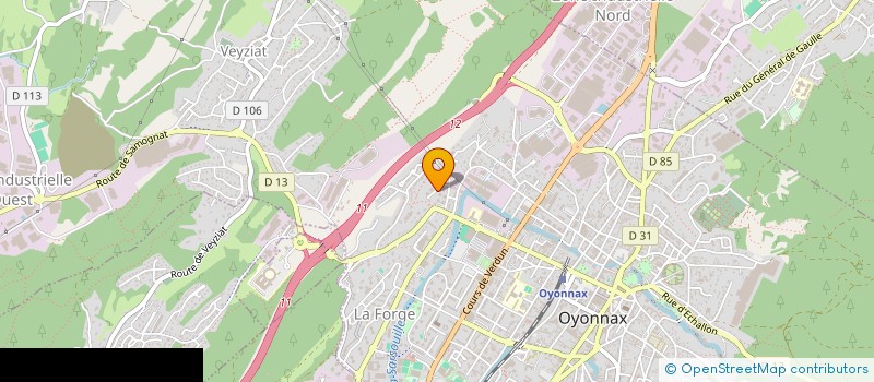 localisation de l'entreprise LORPHO à OYONNAX