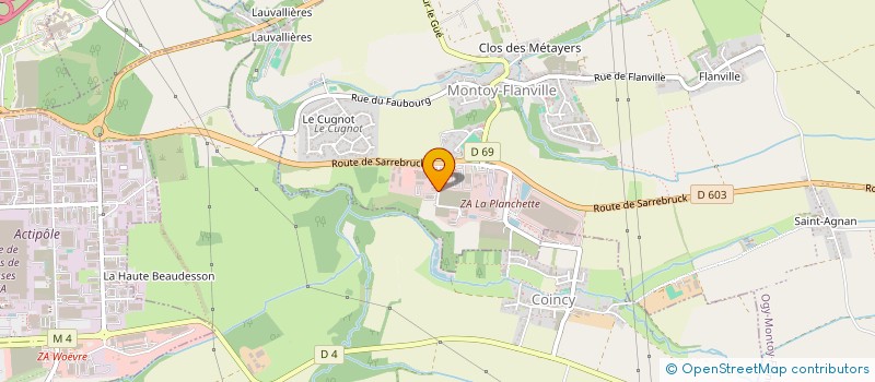 localisation de l'entreprise LORRAINE EAU ASSISTANCE TECHNIQUE à OGY-MONTOY-FLANVILLE