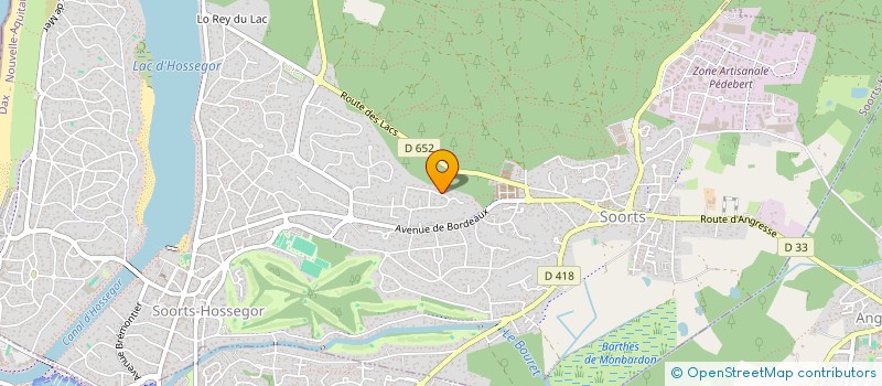 localisation de l'entreprise LORRAINE LANDES  SOORTS-HOSSEGOR