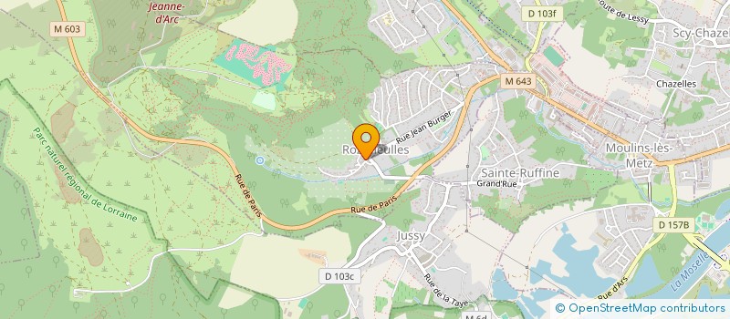 localisation de l'entreprise LORRAINE SERVICE ACIER à ROZERIEULLES