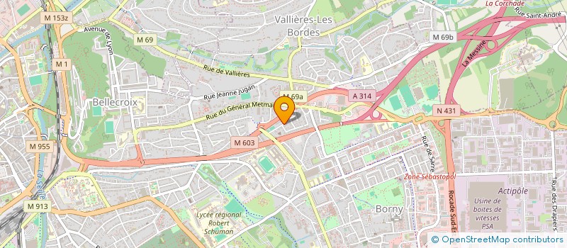 localisation de l'entreprise LORRAINE TOITURES PLATES  METZ