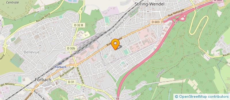 localisation de l'entreprise LORSAT à STIRING-WENDEL