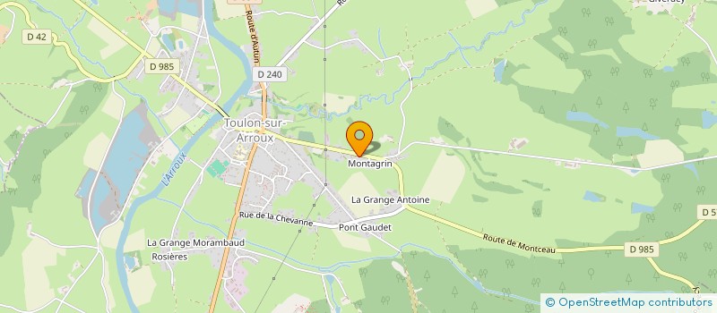 localisation de l'entreprise LORTEC  TOULON-SUR-ARROUX