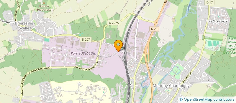 localisation de l'entreprise LORY FONDERIES à BRIERES-LES-SCELLES