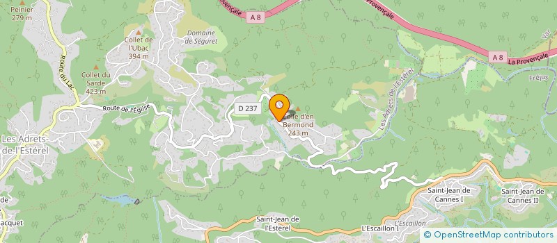 localisation de l'entreprise LOS CINCOS  LES ADRETS-DE-L'ESTEREL