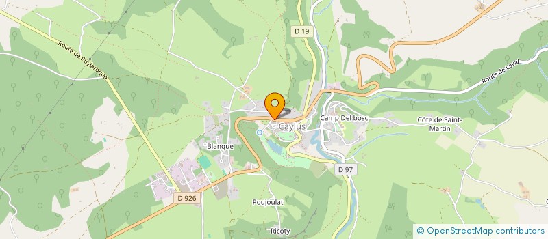 localisation de l'entreprise LOS ESTUFLAIRES GROUPE ANIMATION CAYLUSI  CAYLUS