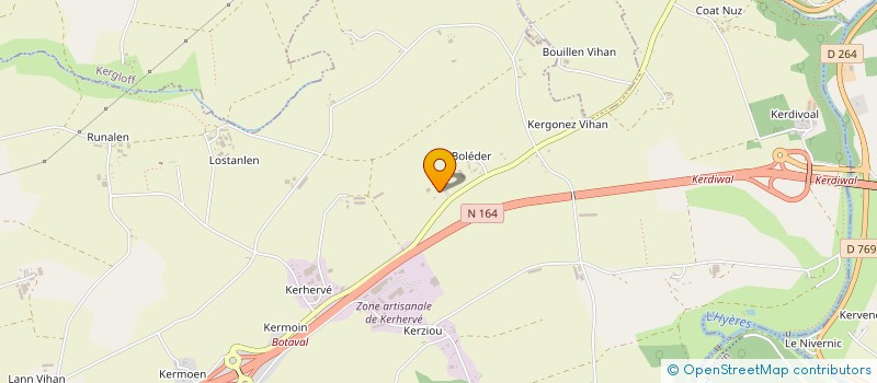 localisation de l'entreprise LOSTANLEN à KERGLOFF