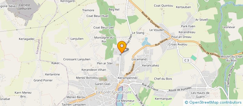 localisation de l'entreprise LOT-IROISE à LA FORET-FOUESNANT