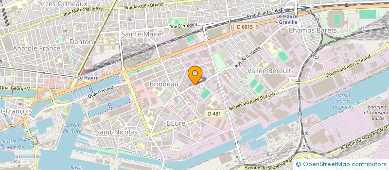 localisation de l'entreprise LOTH 76 à LE HAVRE