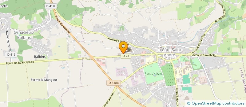 localisation de l'entreprise LOTHIREY HABITAT  LA COTE-SAINT-ANDRE