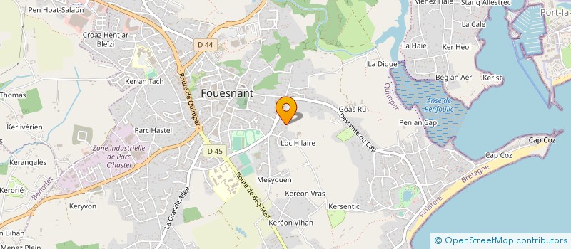 localisation de l'entreprise LOTISSEMENTS EN FINISTERE  FOUESNANT