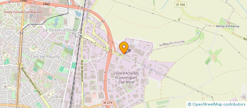 localisation de l'entreprise LOTREX à BRESSEY-SUR-TILLE