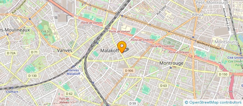 localisation de l'entreprise LOTUS- ASSOCIATION DE BIEN-ETRE  MALAKOFF