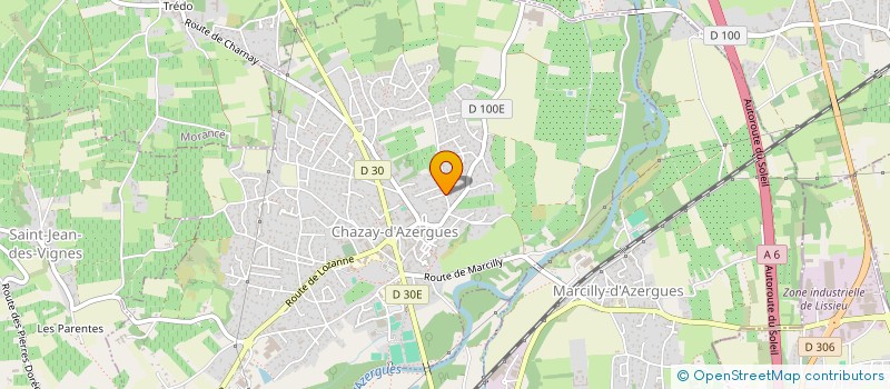 localisation de l'entreprise LOTUS BLEU  CHAZAY-D'AZERGUES