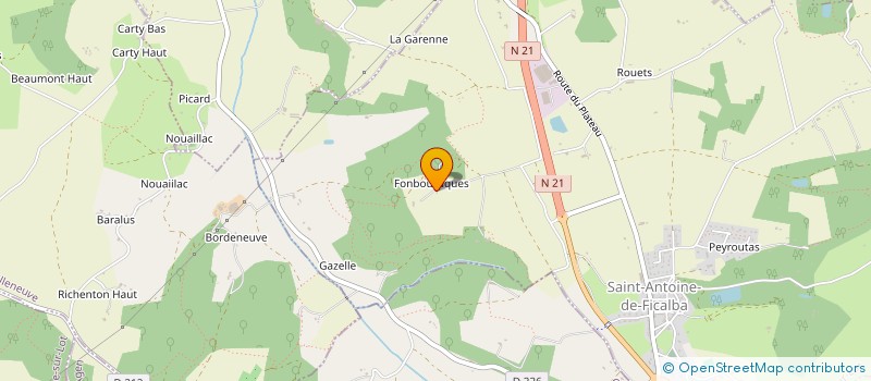 localisation de l'entreprise LOTYM  SAINT-ANTOINE-DE-FICALBA