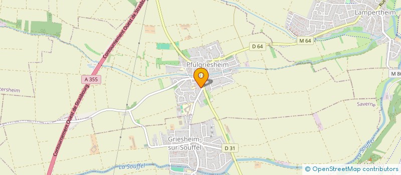 localisation de l'entreprise LOTZ  PFULGRIESHEIM