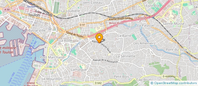 localisation de l'entreprise LOU BLEU  TOULON