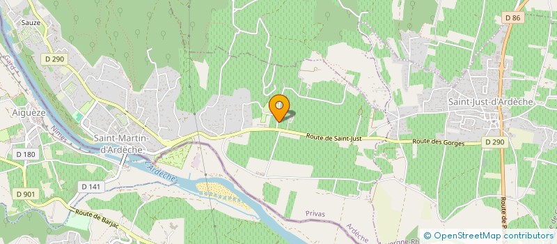 localisation de l'entreprise LOU ET FAENA  SAINT MARCEL D'ARDECHE